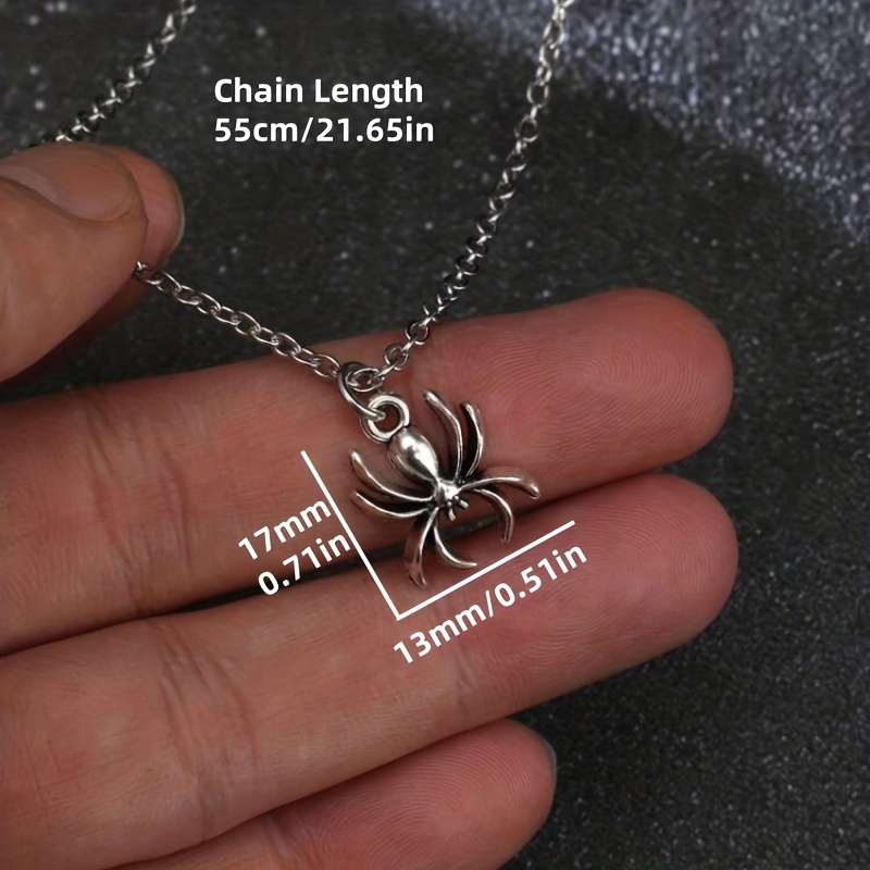 Vintage Halloween Style Spider Pendant Necklace
